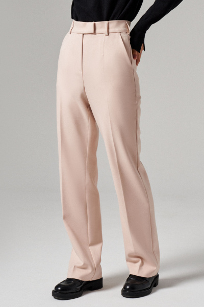 Бежевые брюки из поливискозной ткани с классическим кроем Панда 161260w бежевый - фото 3