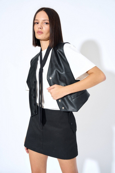 Юбка короткая на обтачке с карманами стиль на каждый день AG Green G486/8 - фото 3