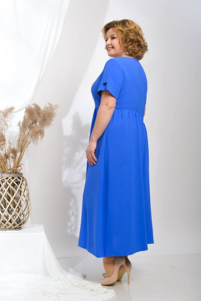 Легкое платье из эластичной вискозы с декоративными стразами Sharm-Art 1027-3 - фото 3