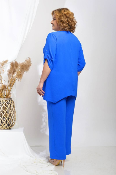 Летний голубой костюм из вискозы и текстиля Sharm-Art 2004/1 - фото 2