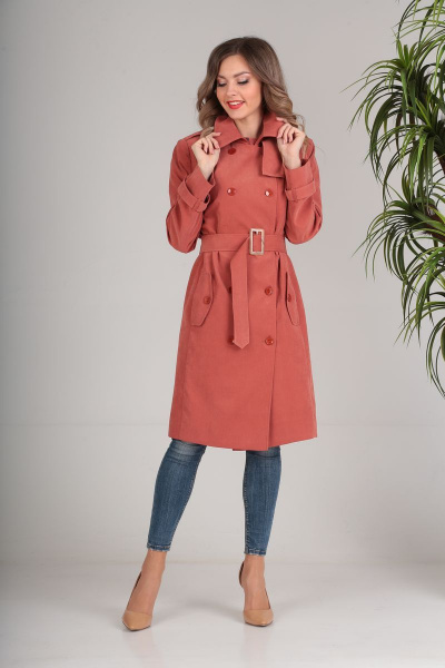 Тренч SandyNa 13664 терракот_купрум - фото 1