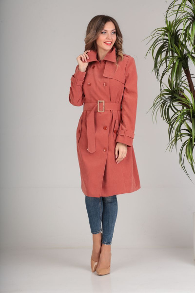 Тренч SandyNa 13664 терракот_купрум - фото 2