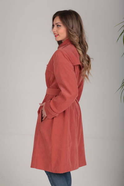 Тренч SandyNa 13664 терракот_купрум - фото 4