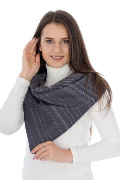 Шаль с люрексом для демисезона, графит, 100х100 TrendCorner 2-1-37-370 1680 - фото 1