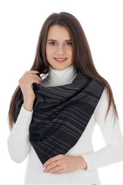 Шаль с люрексом для демисезона, черный, 100х100 TrendCorner 2-1-37-370 71 - фото 1