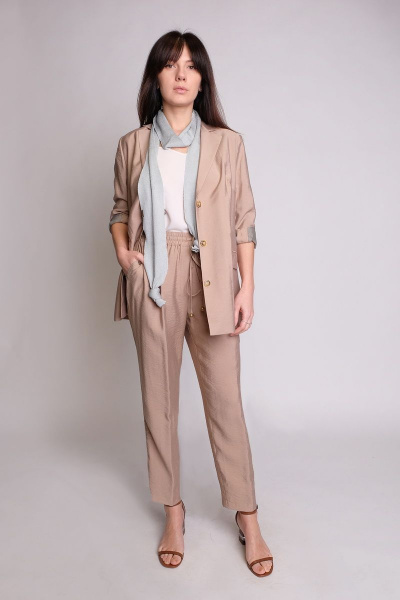 Серый летний трикотажный шарф на каждый день BURVIN 6273-00 1 - фото 1