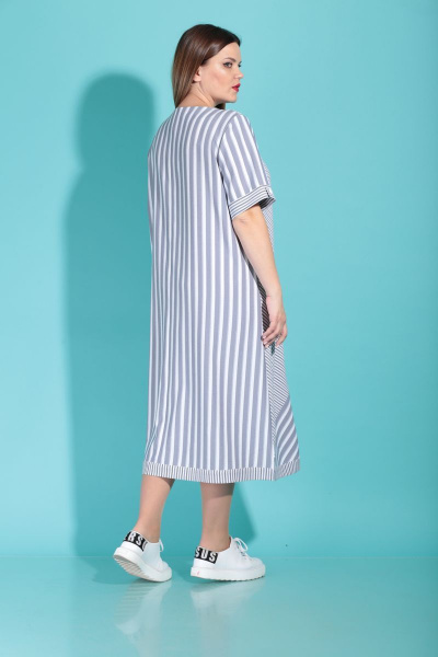 Платье Karina deLux B-287 серо-белый - фото 7
