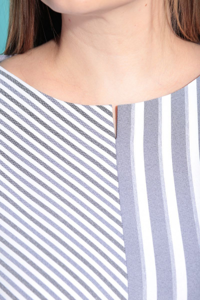 Платье Karina deLux B-287 серо-белый - фото 6