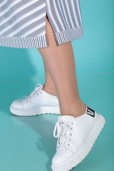 Платье Karina deLux B-287 серо-белый - фото 5