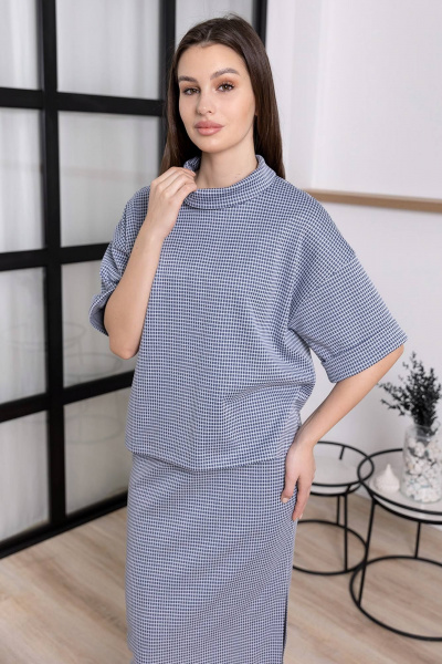 Блуза, юбка Daloria 9163 деним - фото 6