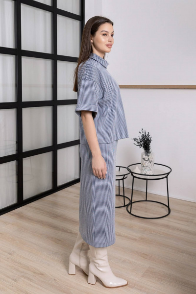 Блуза, юбка Daloria 9163 деним - фото 5