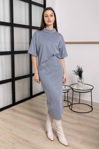 Блуза, юбка Daloria 9163 деним - фото 4