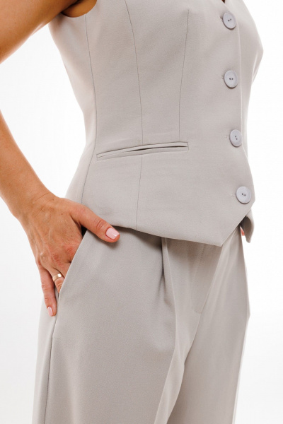 Брюки, жилет ANIDEN 6111-2 серый - фото 3