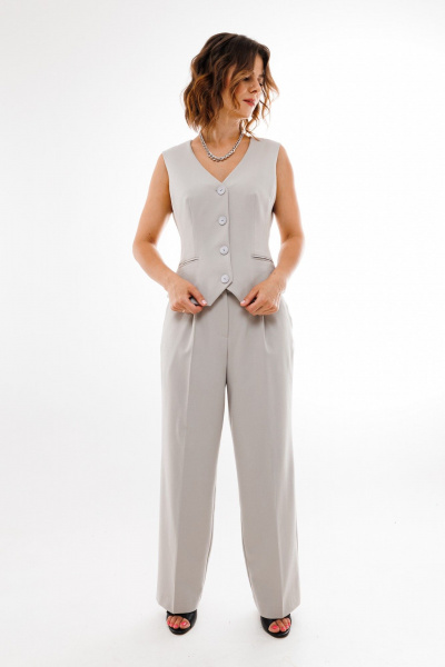 Брюки, жилет ANIDEN 6111-2 серый - фото 1