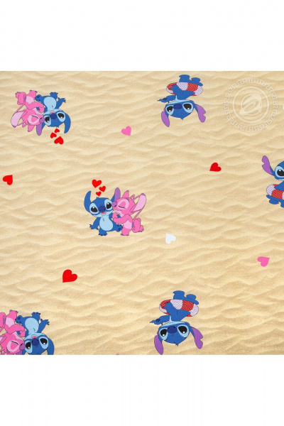 Комплект постельного белья поплин из хлопка голубой желтый АРТПОСТЕЛЬ 912 алоха - фото 4