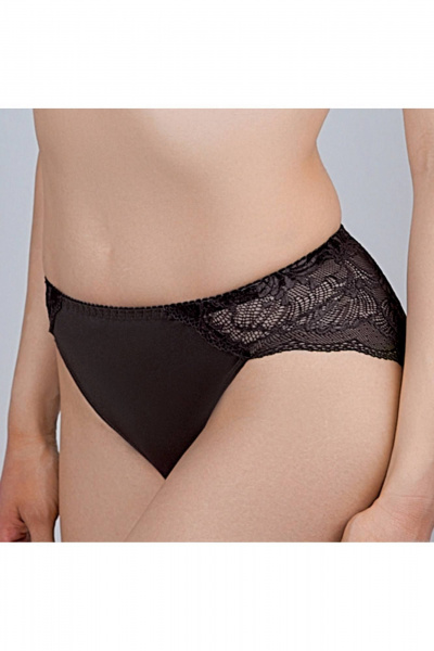 Трусы кружевные из эластичного полотна для круглогодичного ношения Verally 1038-4 эспрессо - фото 1