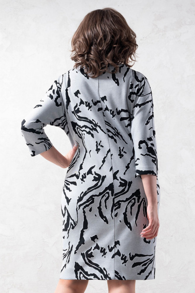 Полуприлегащее платье из вискозы и трикотажа, для повседневной носки Avanti 1614 - фото 3