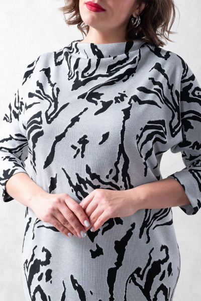 Полуприлегащее платье из вискозы и трикотажа, для повседневной носки Avanti 1614 - фото 2