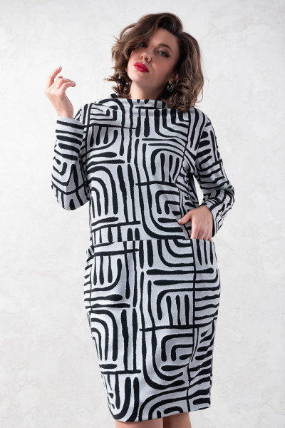 Платье свободного кроя из вискозы с карманами Avanti 1615 - фото 4