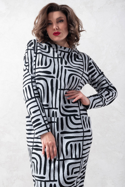 Платье свободного кроя из вискозы с карманами Avanti 1615 - фото 1