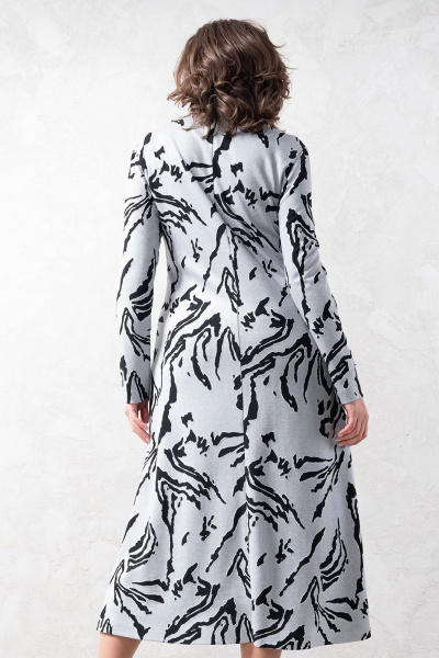 Элегантное трикотажное платье из вискозы, стройнящий воротник Avanti 1617 - фото 4