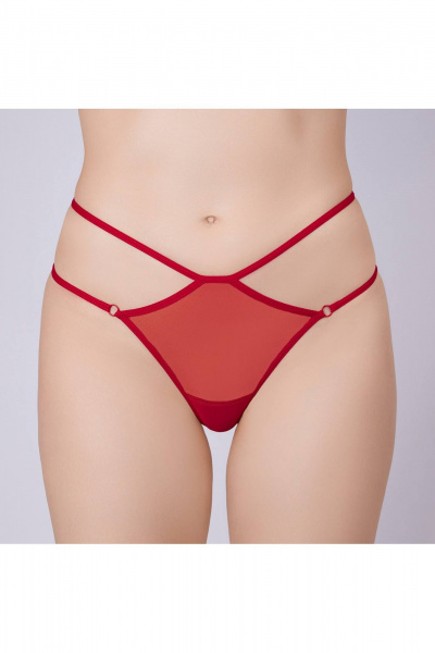 Трусы из трикотажа с гладкой посадкой в красном цвете Verally 1136М-1 помада - фото 1