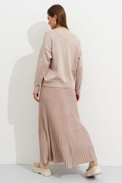 Джемпер, юбка Ketty АМ-132 бежевый - фото 8