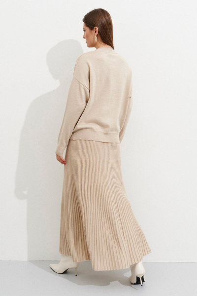 Джемпер, юбка Ketty АМ-132 светло-бежевый - фото 11