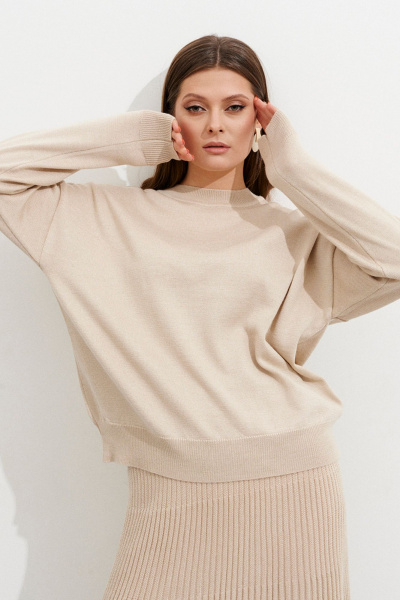 Джемпер, юбка Ketty АМ-132 светло-бежевый - фото 9