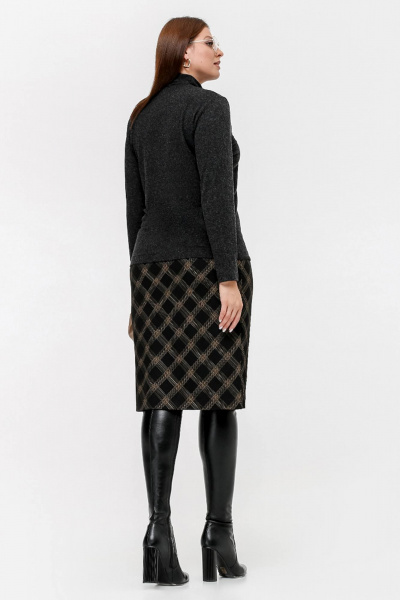 Водолазка черная из вискозы и трикотажа для ежедневных образов La rouge 38975 черный - фото 4