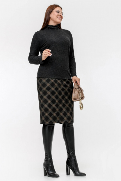 Водолазка черная из вискозы и трикотажа для ежедневных образов La rouge 38975 черный - фото 3