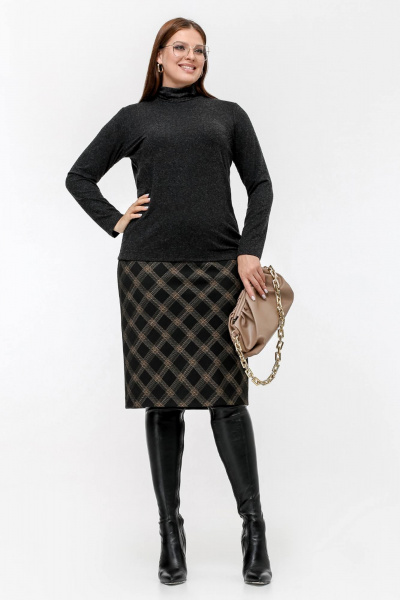 Водолазка черная из вискозы и трикотажа для ежедневных образов La rouge 38975 черный - фото 2