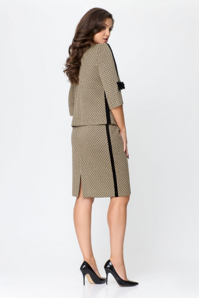 Блуза и юбка демисезонные в нейтральных оттенках DaLi 5307к беж - фото 4