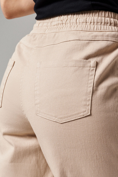 Демисезонные бежевые джинсы классического кроя Панда 141560w бежевый - фото 3