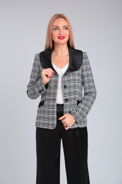 Демисезонный костюм из текстиля: жакет и брюки Takka Plus 23-213 - фото 7