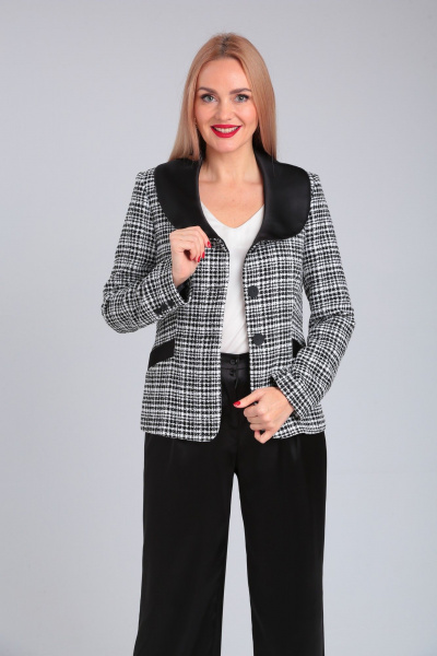 Демисезонный костюм из текстиля: жакет и брюки Takka Plus 23-213 - фото 6