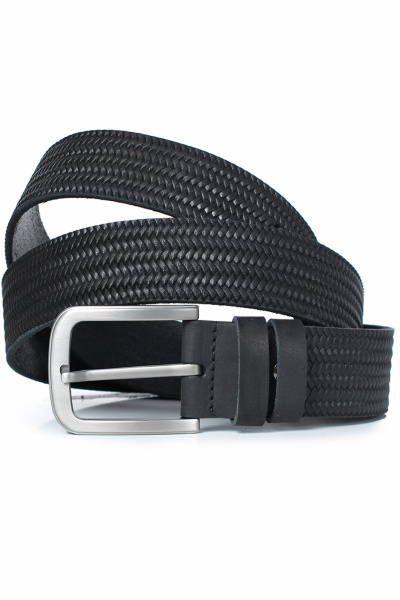 Ремень из натуральной кожи, классический стиль, черный Galanteya 30723.23с1124к45 2р черный - фото 3