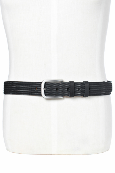 Ремень из натуральной кожи, классический стиль, черный Galanteya 30723.23с1124к45 2р черный - фото 5