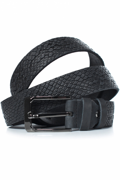 Ремень из натуральной кожи, классический дизайн, черный Galanteya 30823.23с1125к45 1р черный - фото 3