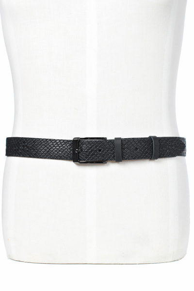 Ремень из натуральной кожи, классический дизайн, черный Galanteya 30823.23с1125к45 1р черный - фото 5