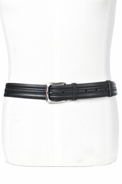 Ремень из натуральной кожи, классический дизайн, черный Galanteya 33423.23с1206к45 3р черный - фото 5