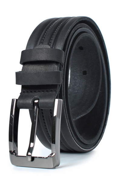 Ремень из натуральной кожи, классический стиль, черный Galanteya 33523.23с1207к45 2р черный - фото 2