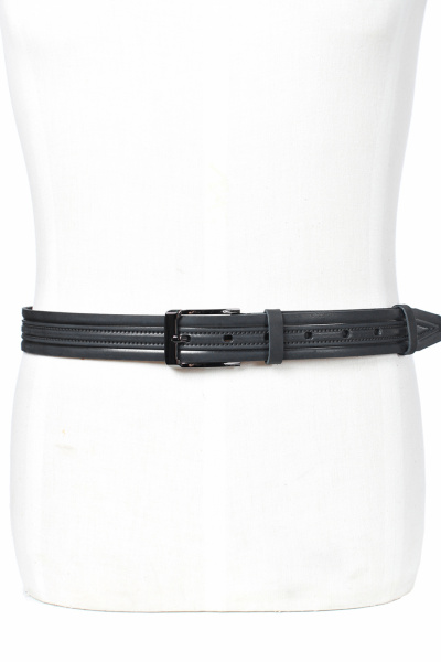 Ремень из натуральной кожи с тиснением и пряжкой Galanteya 33523.23с1207к45 3р черный - фото 5