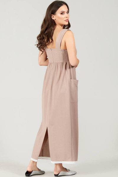 Сарафан Teffi Style L-1500 бежевый - фото 2