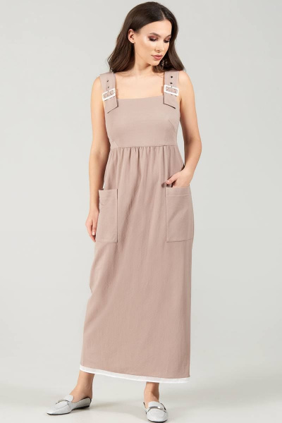 Сарафан Teffi Style L-1500 бежевый - фото 1