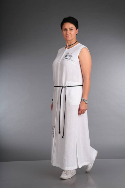 Платье ZigzagStyle 319 белый - фото 2