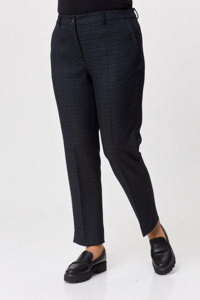 Демисезонное платье из трикотажа с сеткой и люрексом БелЭльСтиль 586-2 87 22 черно-серая клетка - фото 2