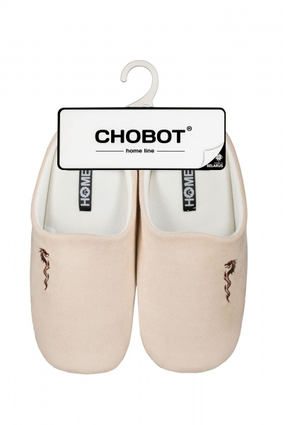 Бежевые тапочки с рисунком ДРАКОН для дома Chobot 04Т-112 дракон - фото 1