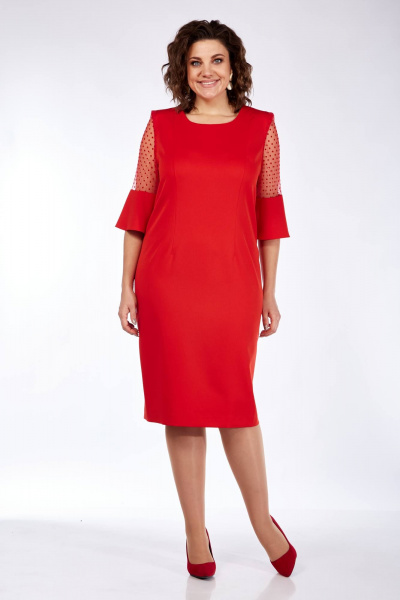 Платье Vilena 937 красный - фото 2