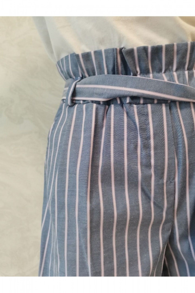 Шорты Tammi 1Т16-22/1 голубой_с_полосками_ розовыми - фото 2